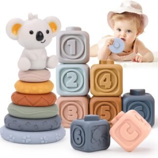 Koala Soft Blocks – Montessori Baby Sensory Toy (13 pcs)